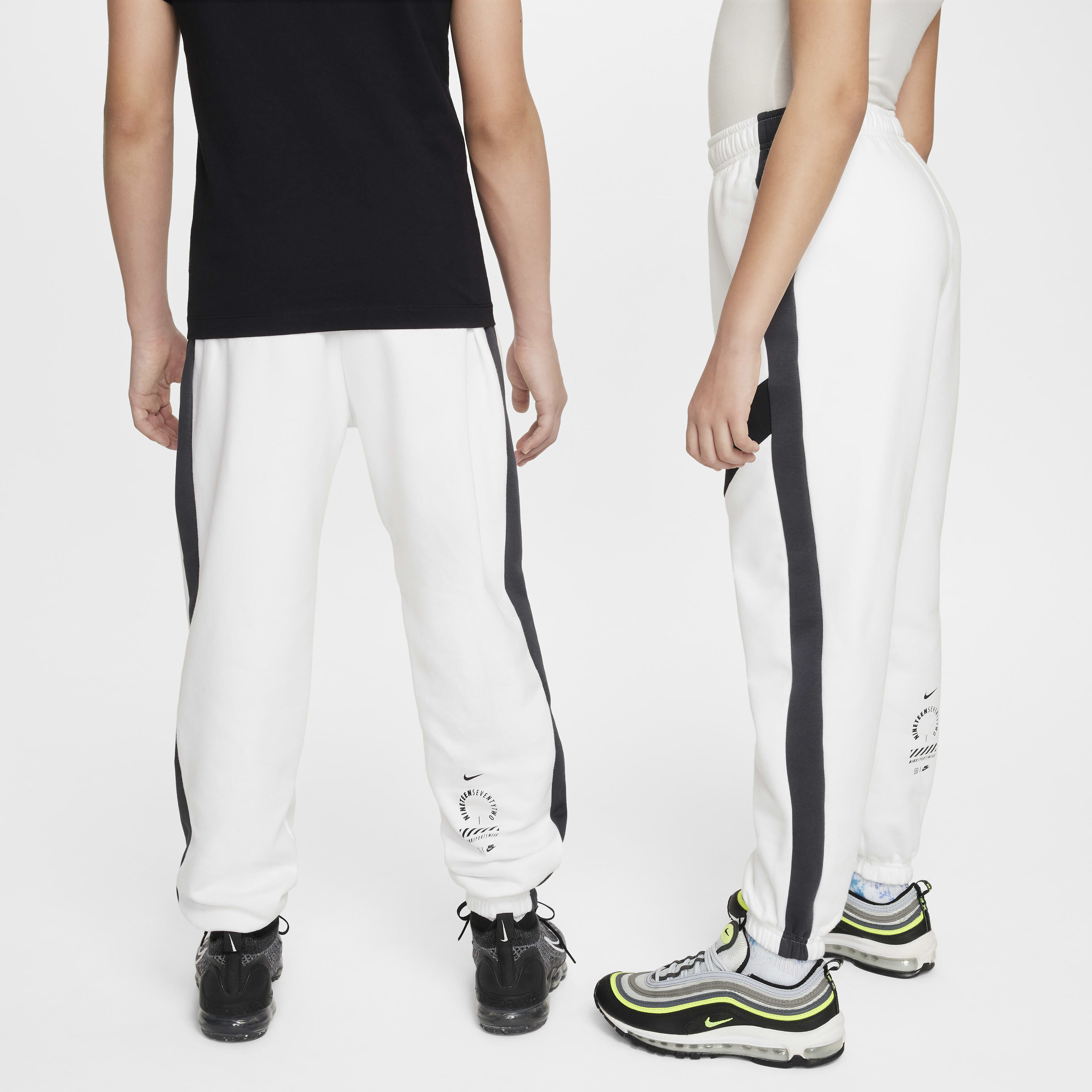 Nike joggers with taped side stripe online