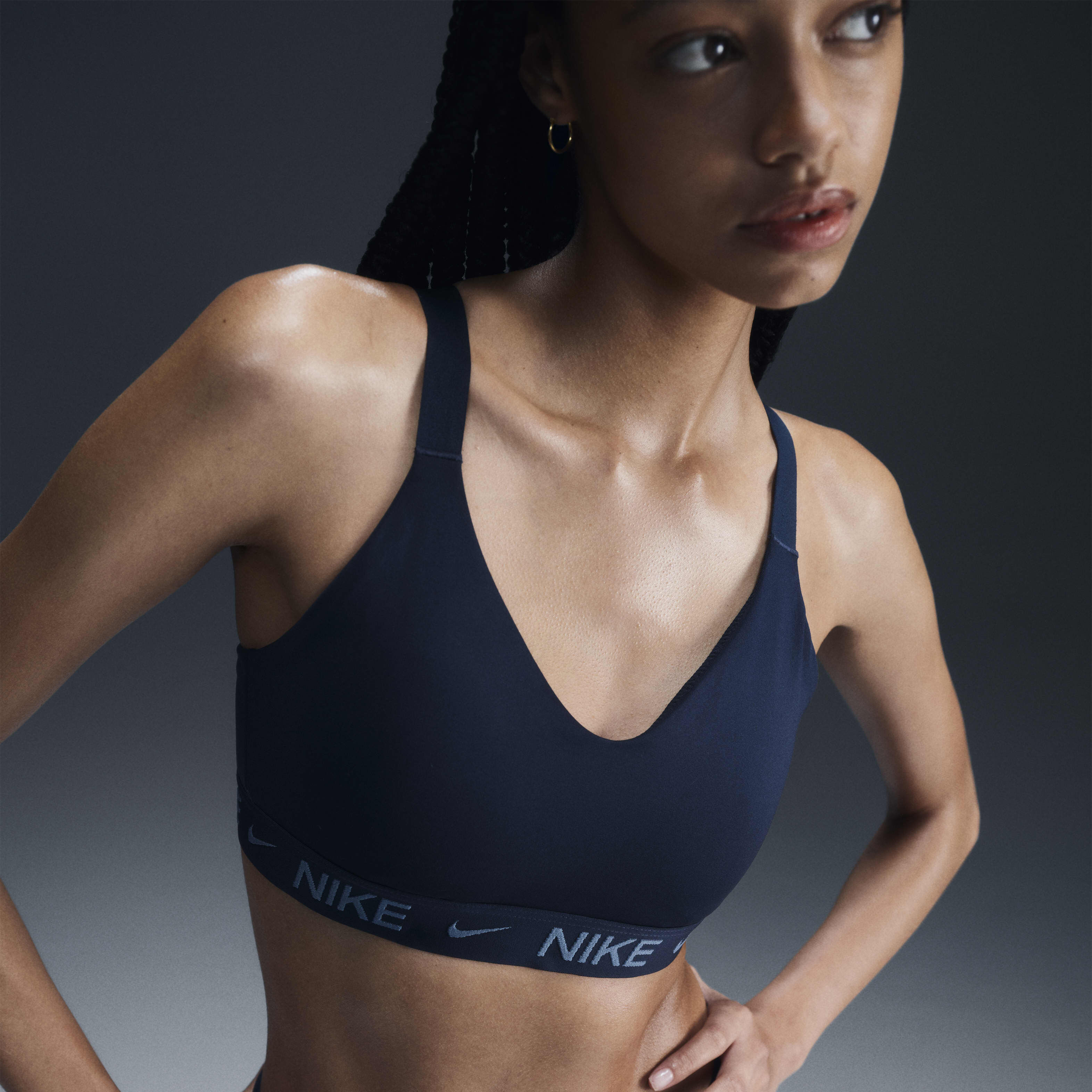 Nike plaid sports bra top