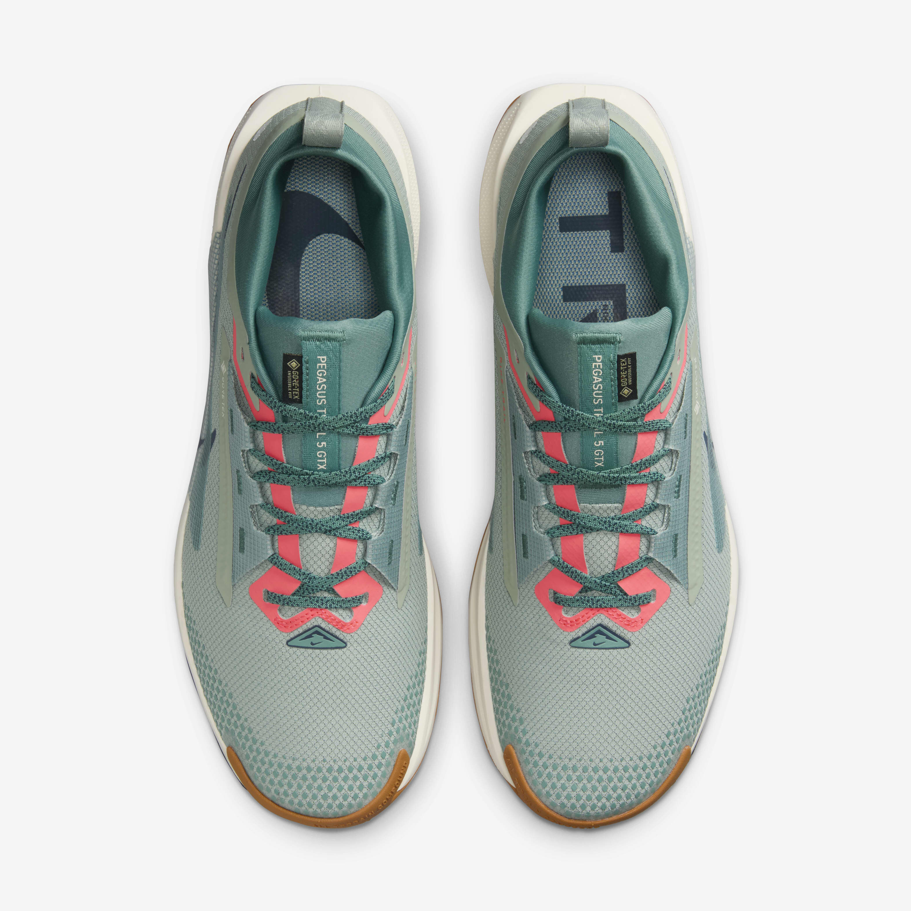 Nike men's air zoom pegasus 36 trail running shoes - teal/red shop