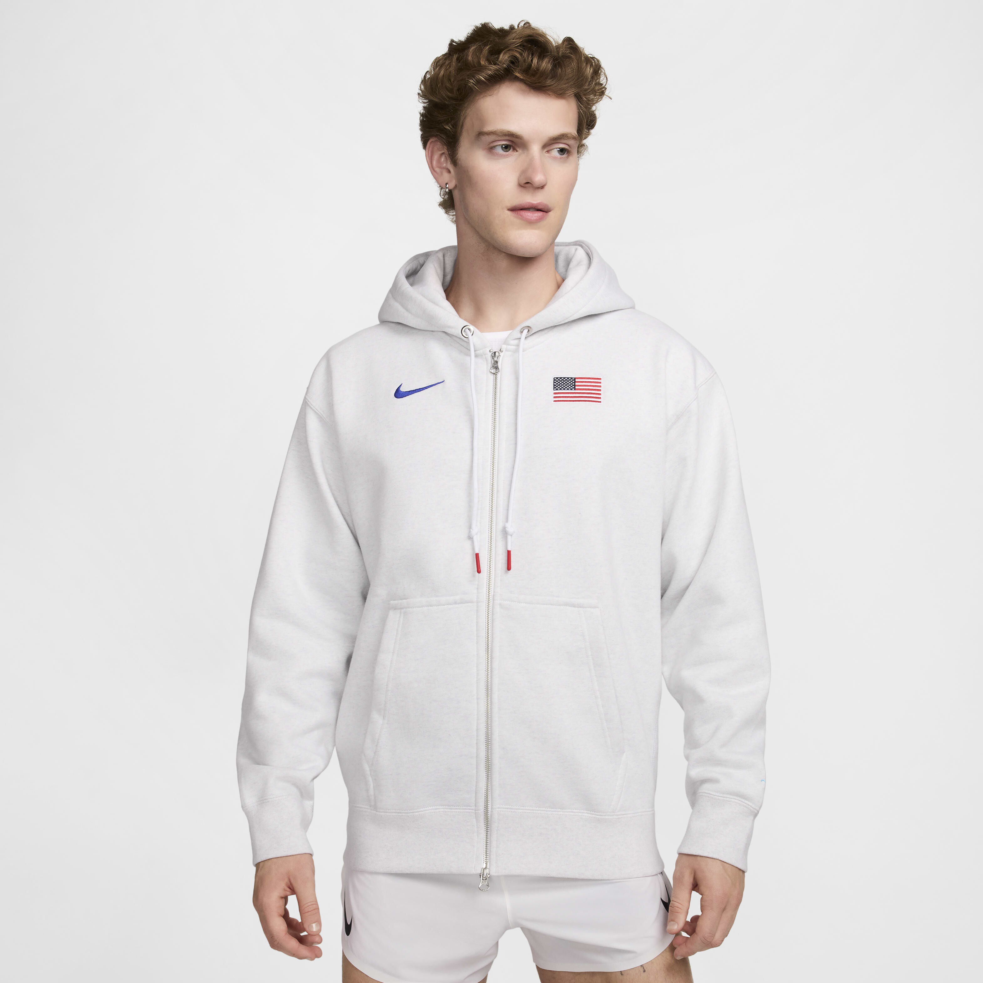 White nike full zip hoodie outlet