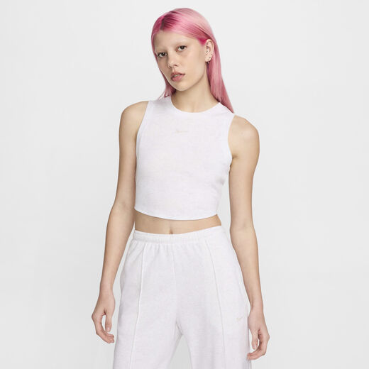 T-Shirts & Tops-Nike, Nike Sportswear Chill Knit, Women's Tight Cropped Mini-Rib Tank Top