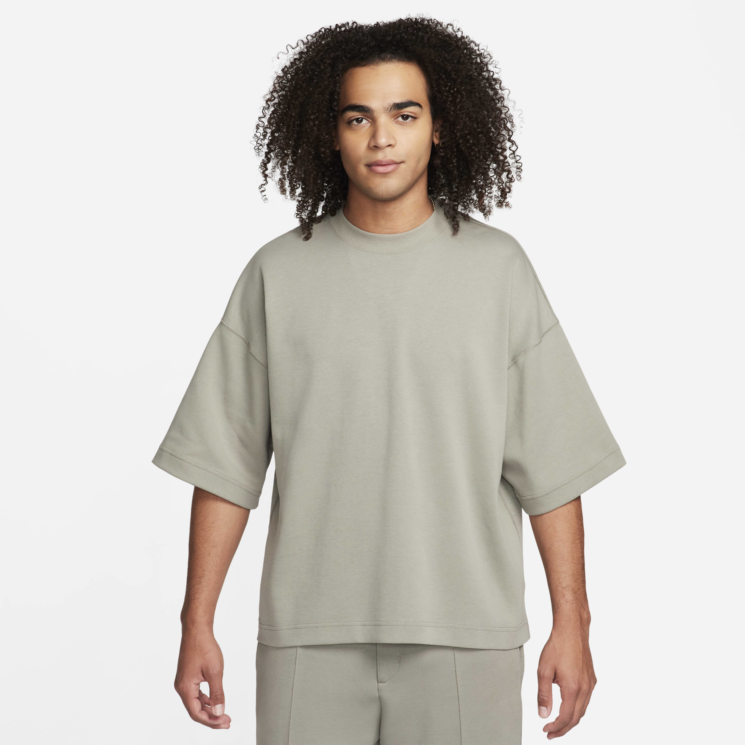 Buy Nike Sportswear Tech Fleece Re Imagined Men s Oversized Short Sleeve Sweatshirt Nike Qatar Official
