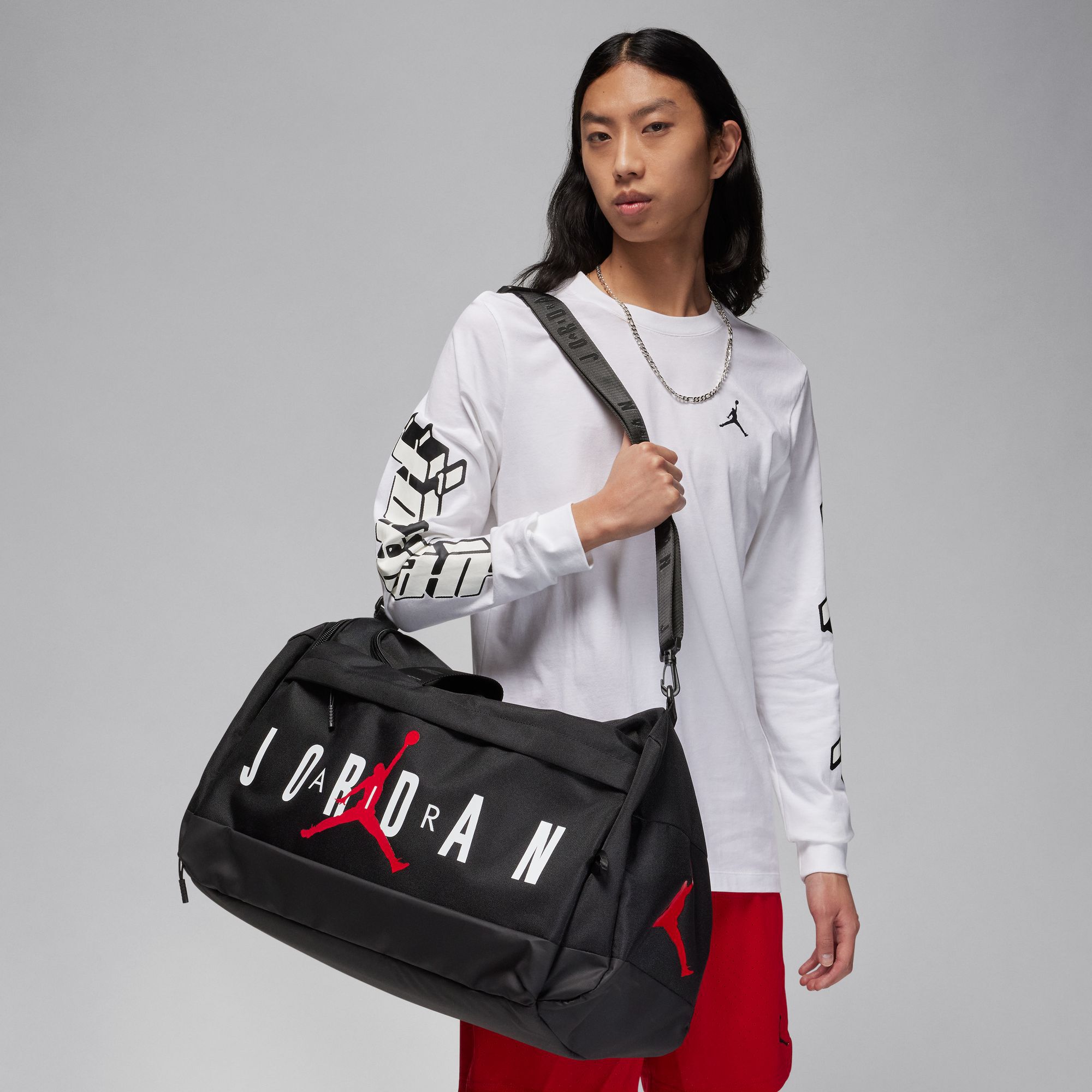 Leather jordan duffle bag shop
