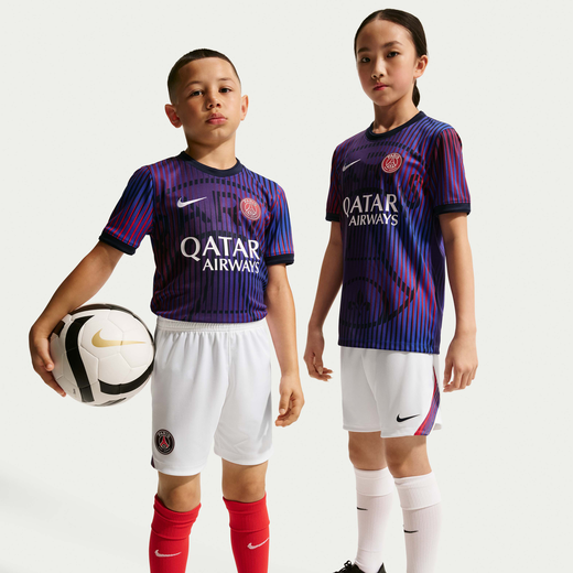 Football Shorts-Nike, Paris Saint-Germain 2026/27 Stadium Away, Older Kids' Nike Dri-FIT Football Replica Shorts