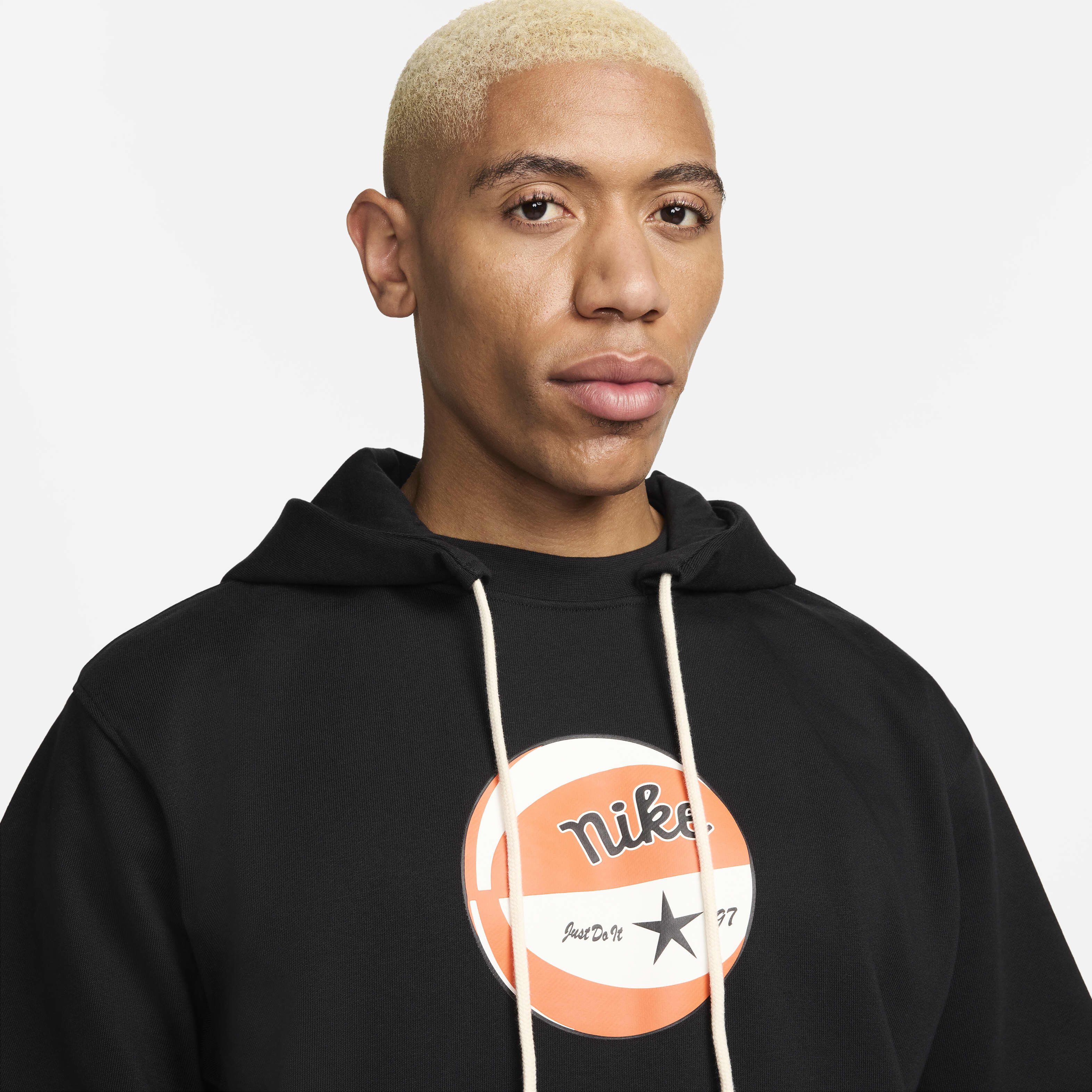 Nike short sleeve hoodie dri fit top