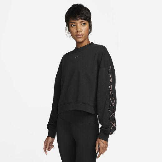 Nike Women - Hoodies & Sweatshirts-Nike, Nike Dri-FIT Get Fit, Women's Lace-Up Crew-Neck Sweatshirt