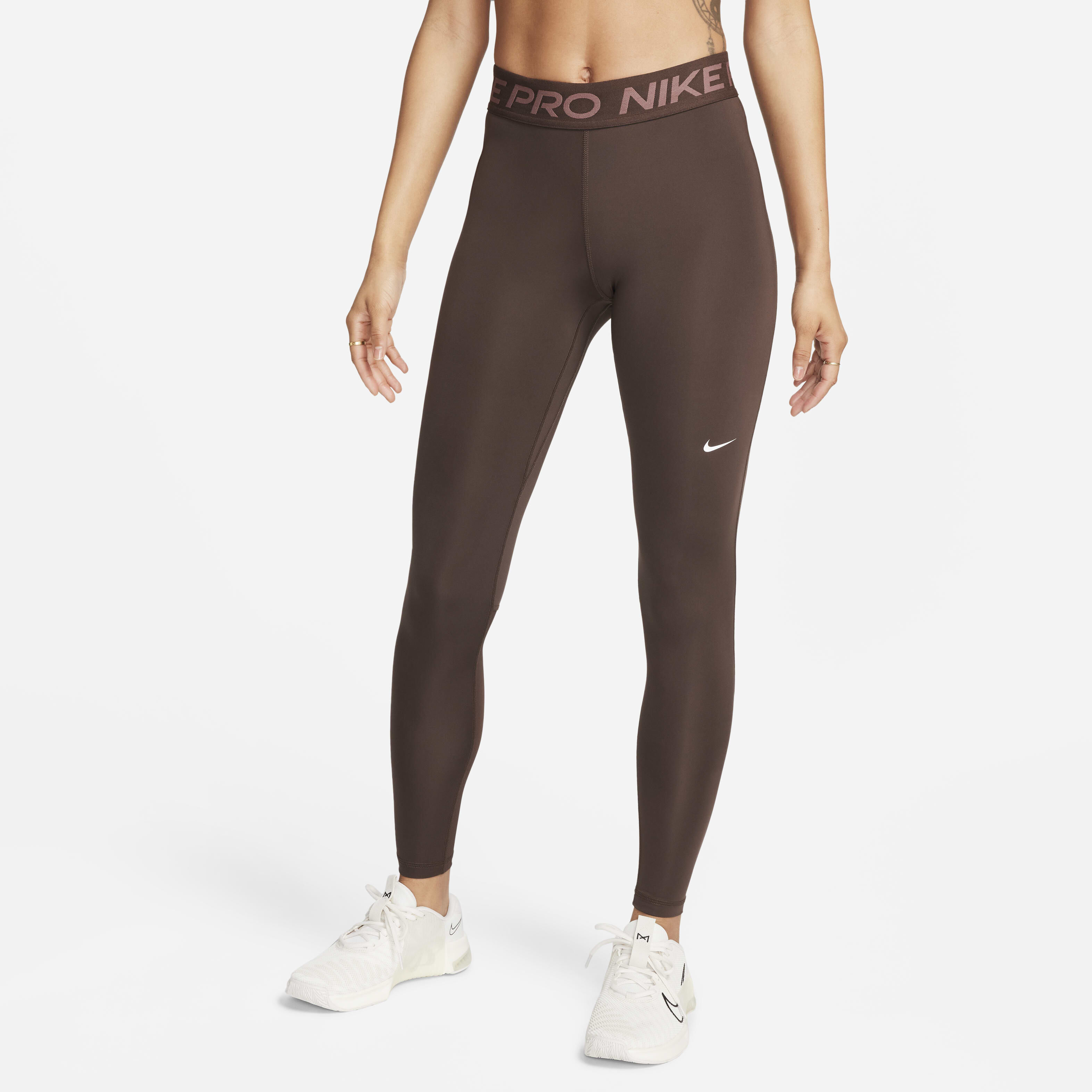 Buy Nike Pro Women s Mid Rise Mesh Panelled Leggings Nike Qatar Official