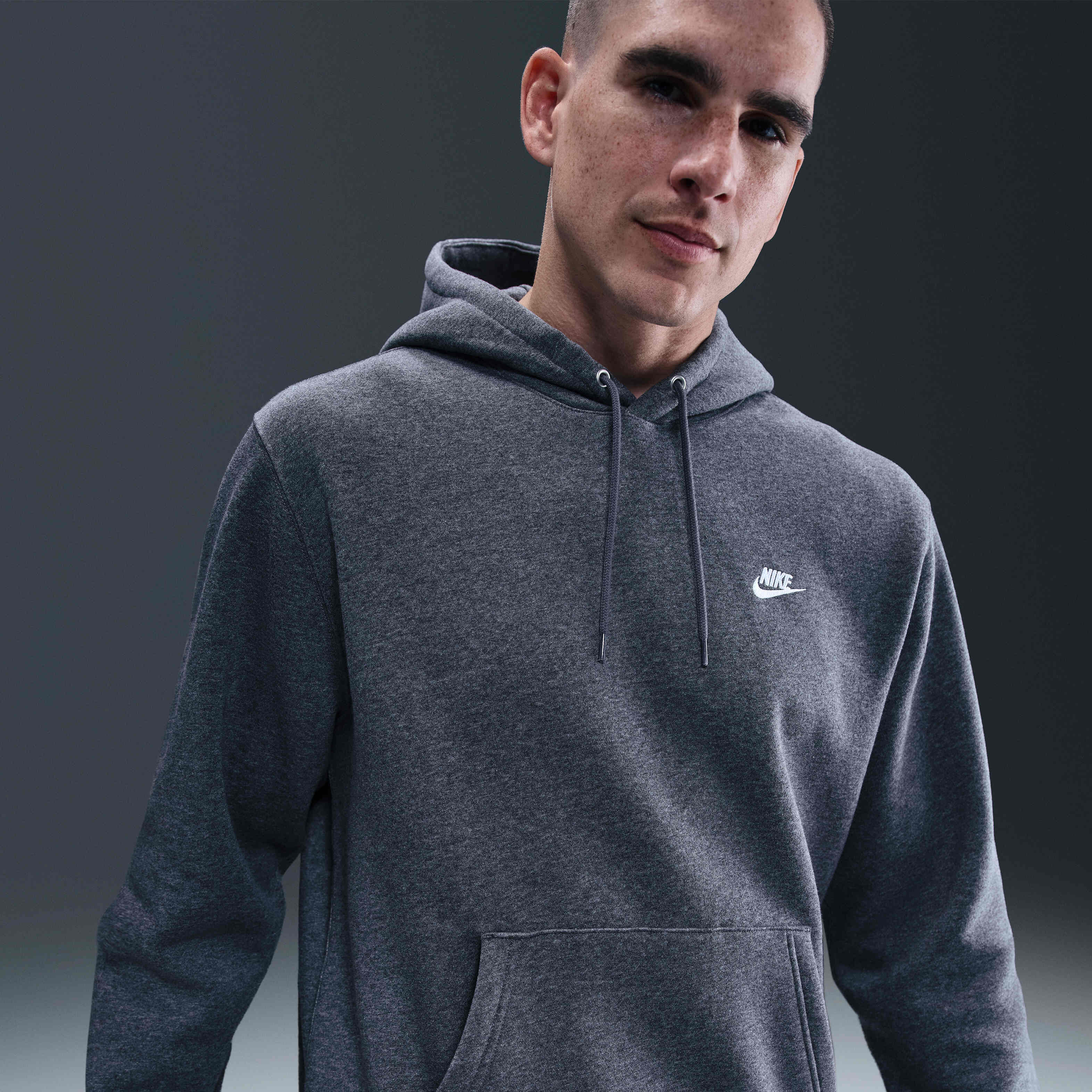 heather gray nike sweatshirt