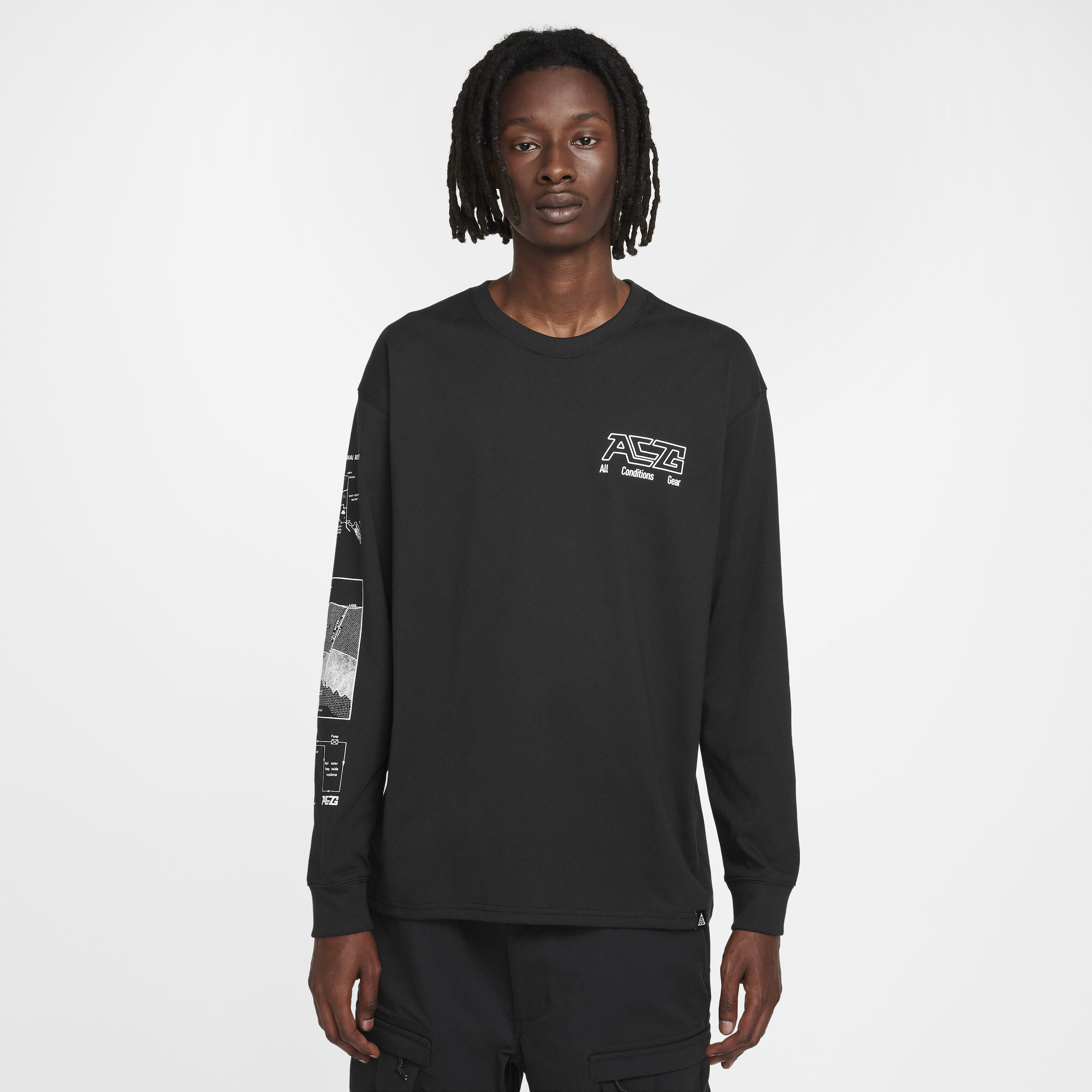 Nike long sleeve acg logo tee shop