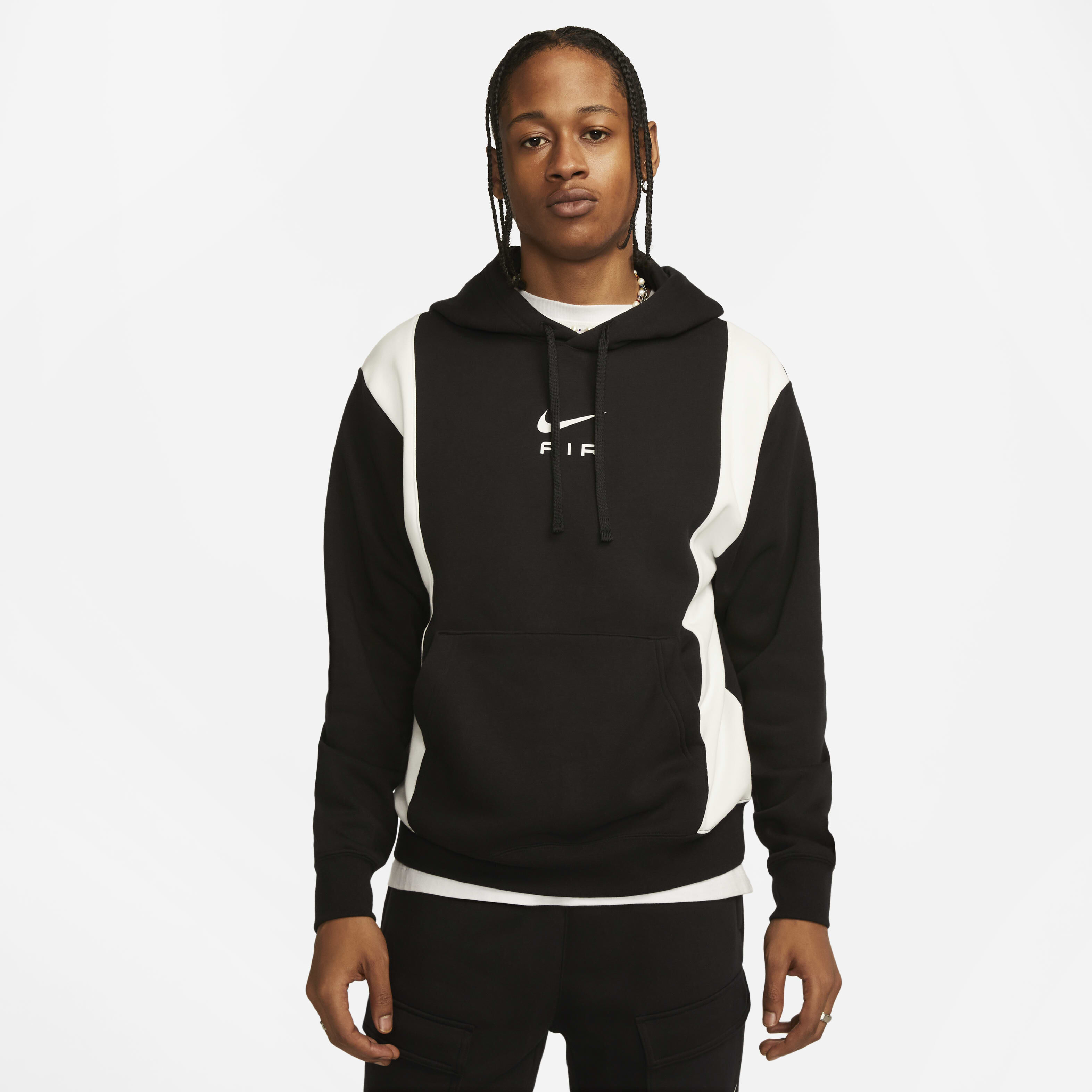 nike air overhead hoodie black
