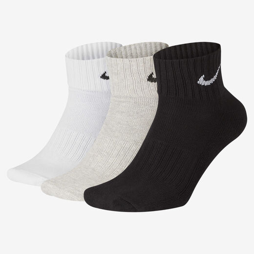 Men's Crew Socks-Nike, Nike, Cushioned Ankle Socks (3 Pairs)