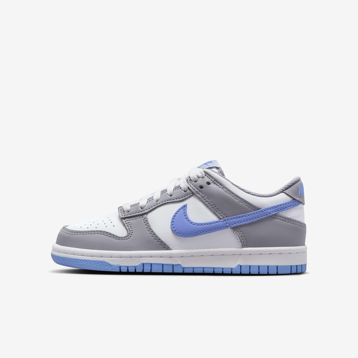 Buy Nike Dunk Low Older Kids' Shoes White/Cement Grey/Royal