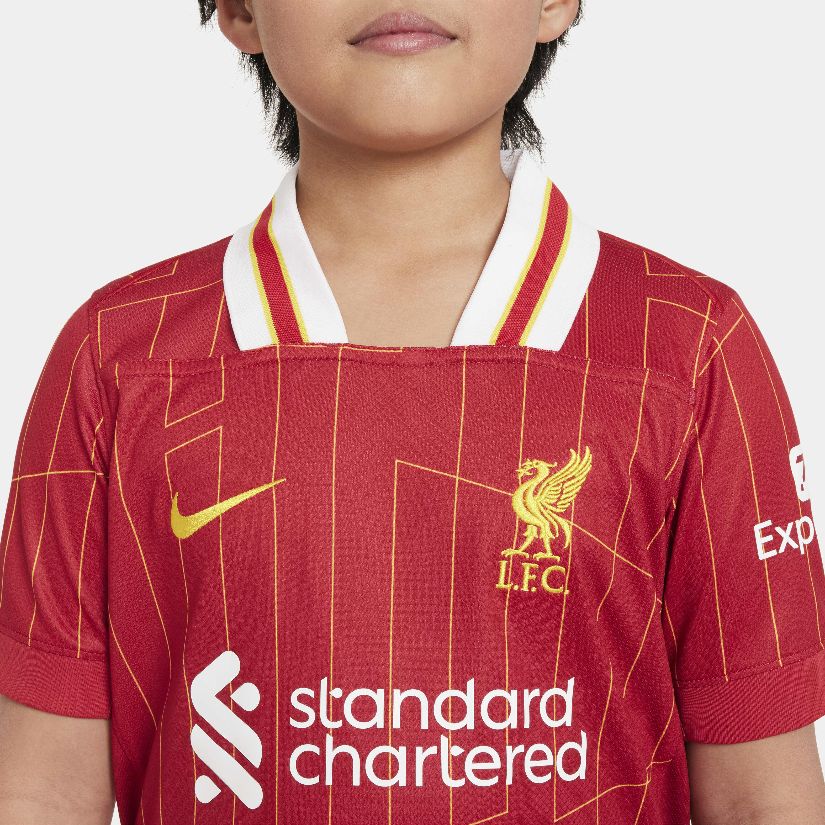 Buy Liverpool F.C. 2024 25 Stadium Home Older Kids Nike Dri FIT Football Replica Shirt Nike Qatar Official