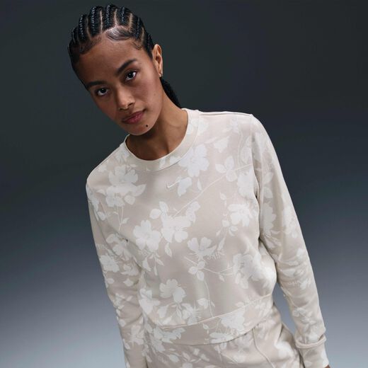 Nike Style By-Nike, Nike Sportswear Chill Terry, Women's Crew-Neck French Terry Printed Sweatshirt