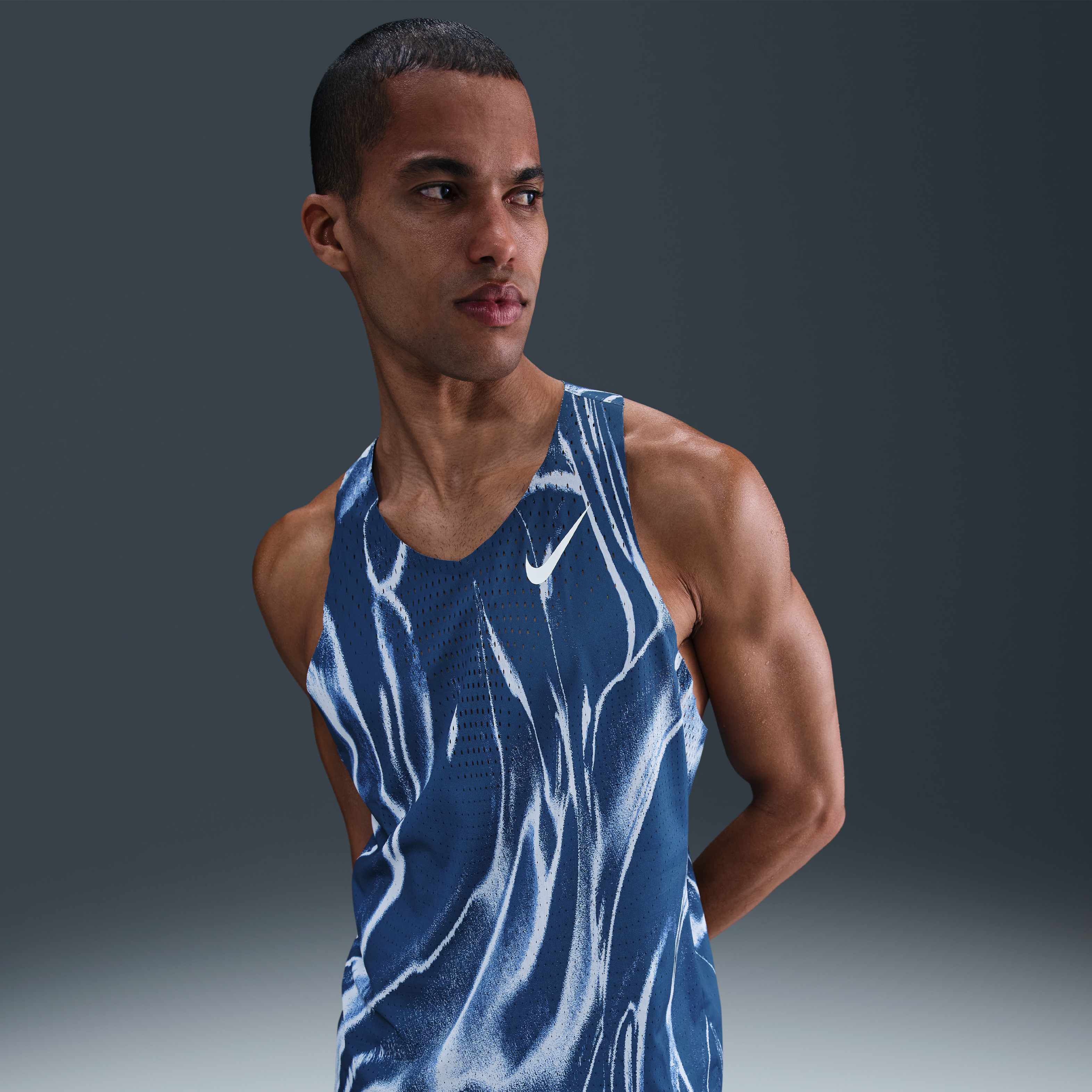 Buy Nike AeroSwift Men's Dri-FIT ADV Running Vest - Coastal Blue