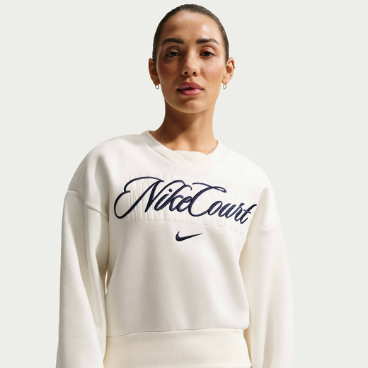 Women's Hoodies & Sweatshirts-Nike, NikeCourt Collection, Women's Crew-Neck Tennis Top