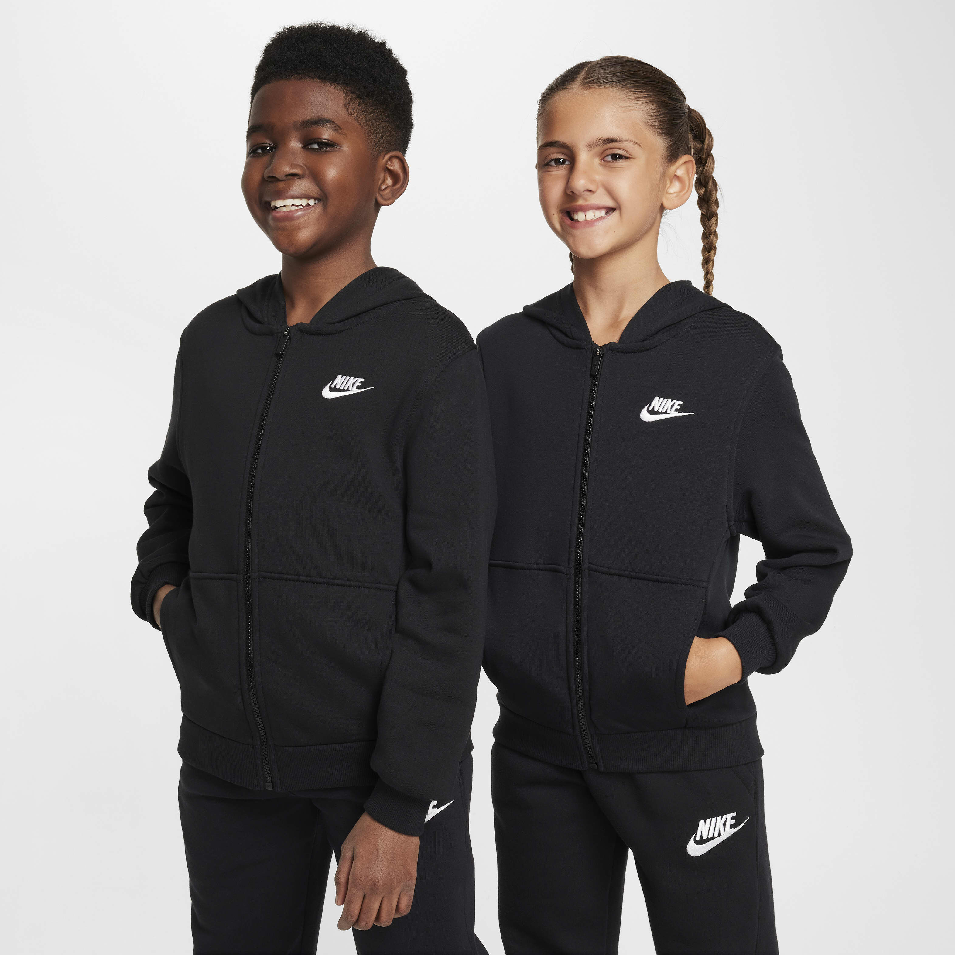 Buy Nike Club Fleece Older Kids French Terry Full Zip Hoodie Nike Qatar Official