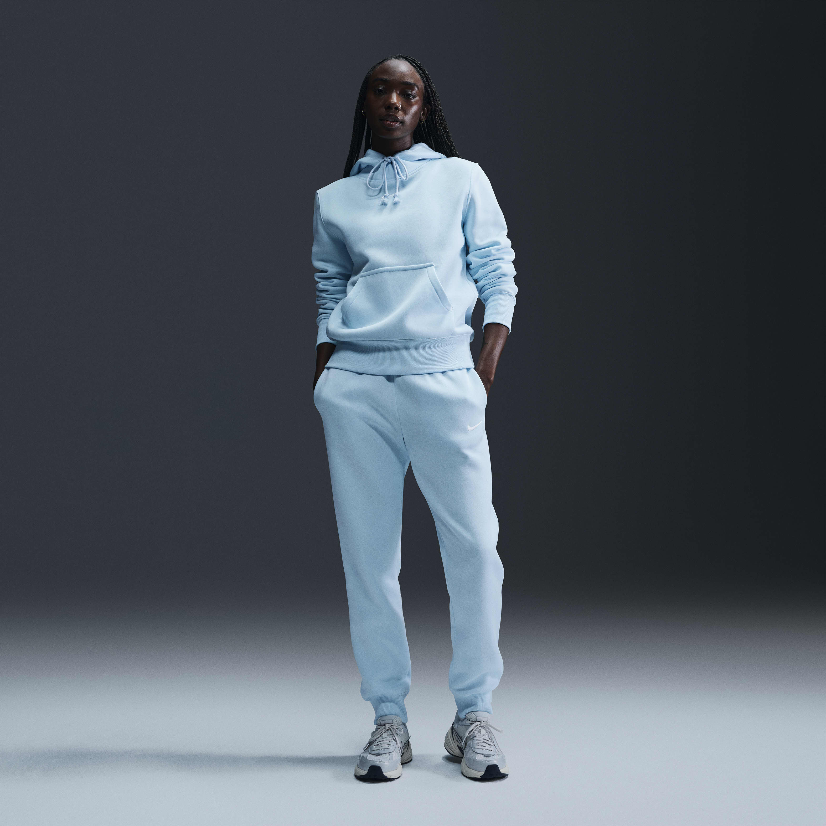 Nike blue tracksuit womens clearance