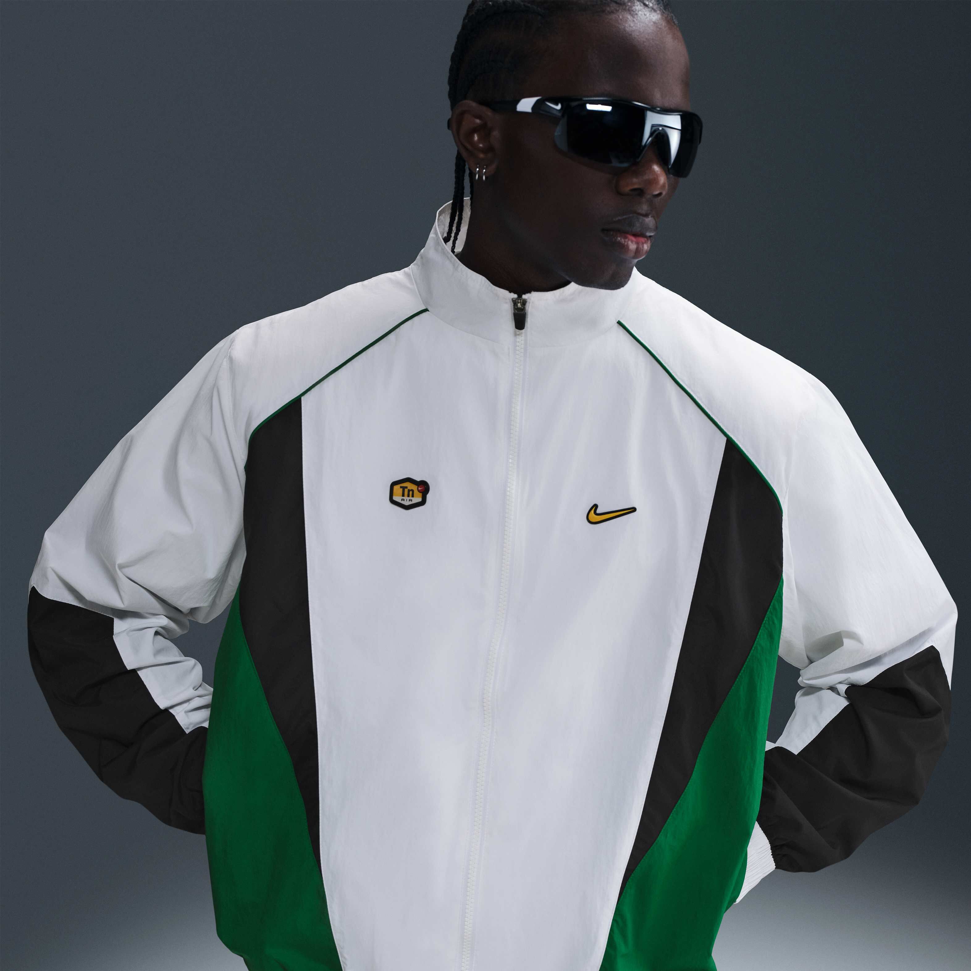 Buy Nike Sportswear Men's Woven Track Jacket - White/Pine