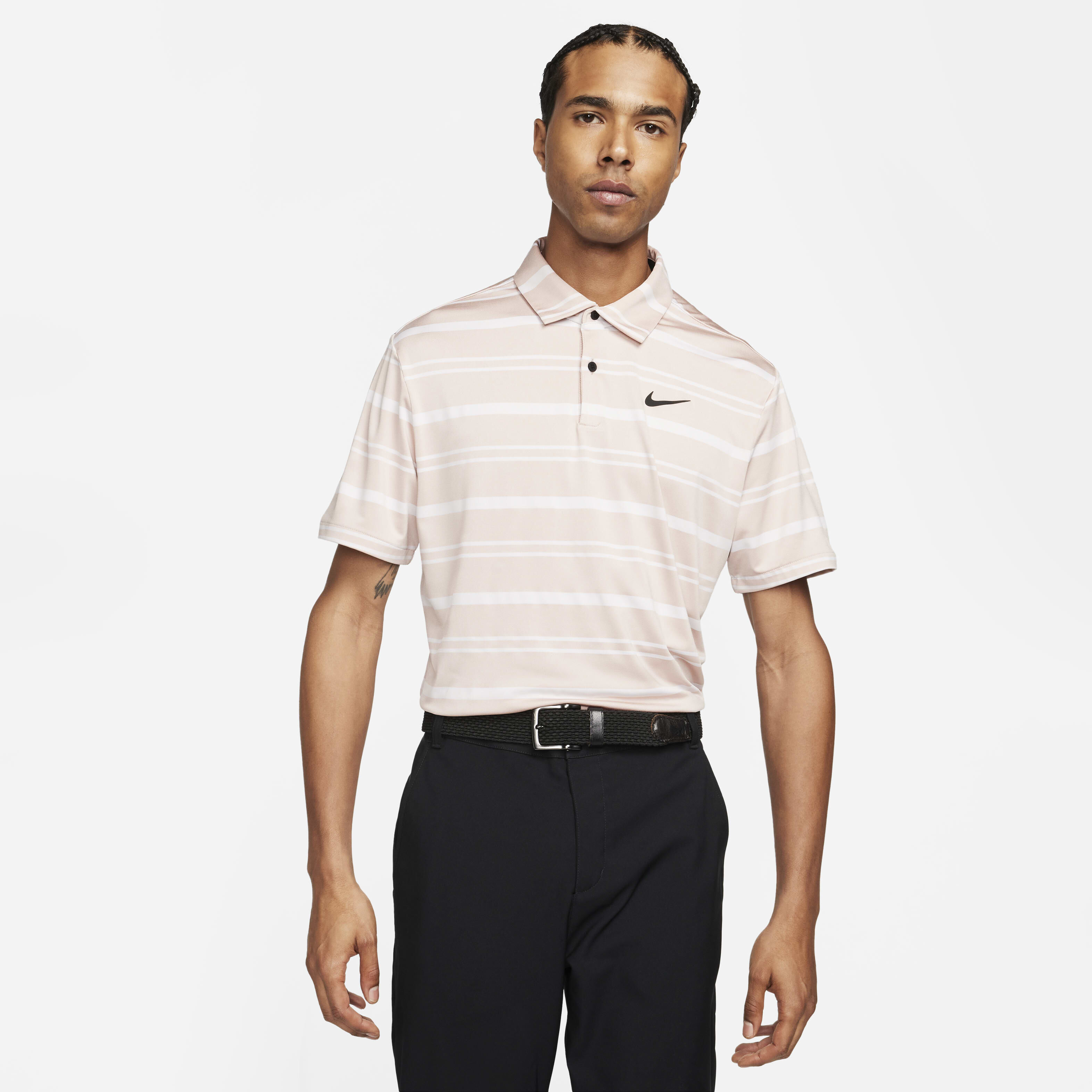pink nike golf polo