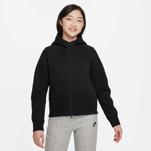 Hoodies & Sweatshirts-Nike, Nike Sportswear Tech Fleece, Older Kids' (Girls') Full-Zip Hoodie