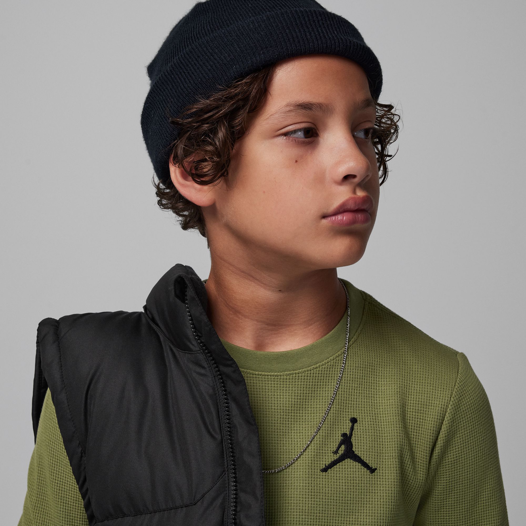 تيشيرت بأكمام طويلة بنسيج وافل جوردن MJ ايسنشالز image number 1