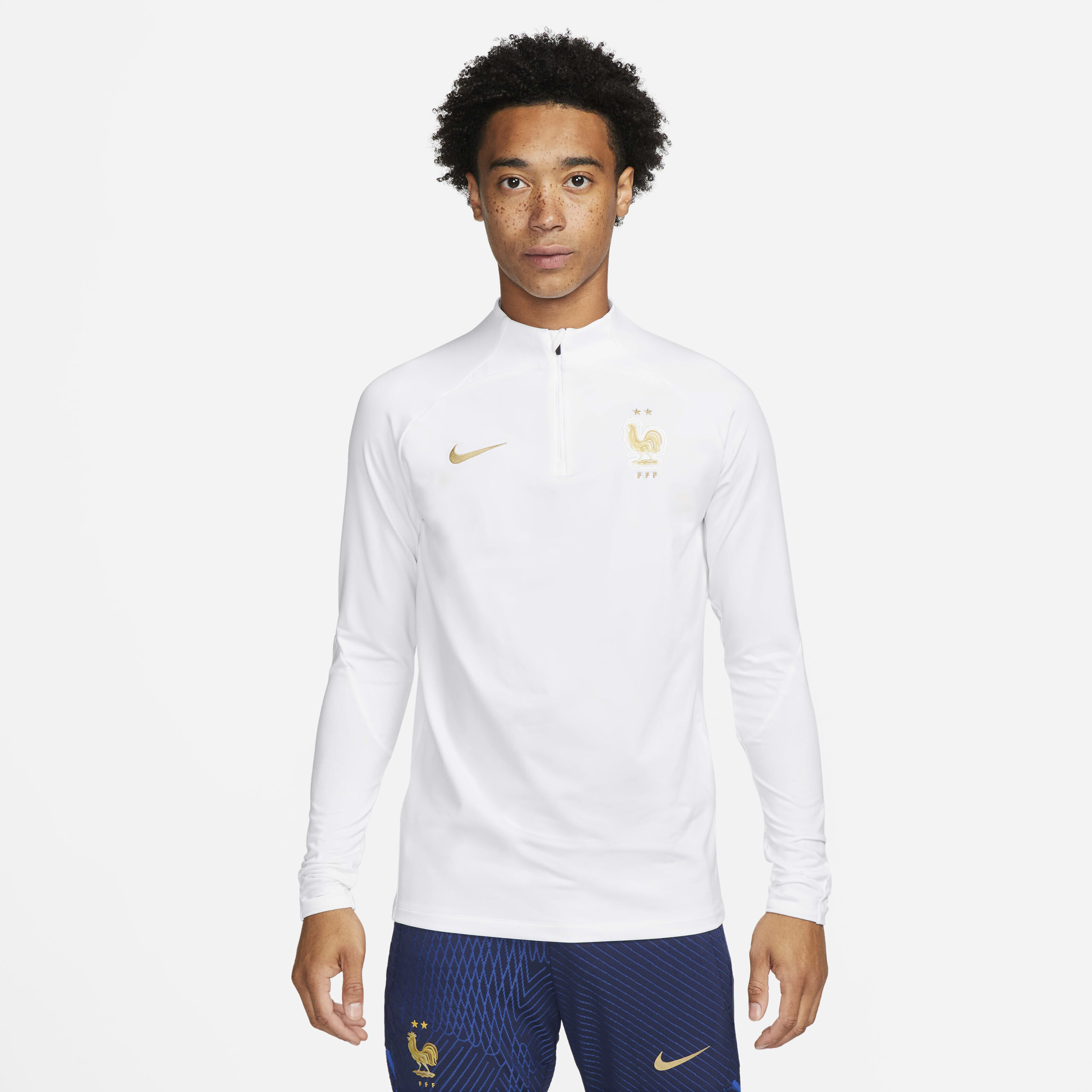 Buy FFF Strike Men's Nike Dri-FIT Knit Football Drill Top - White