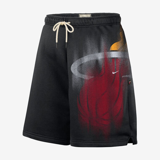 NBA-Nike, Miami Heat Standard Issue, Men's Fleece Basketball Shorts