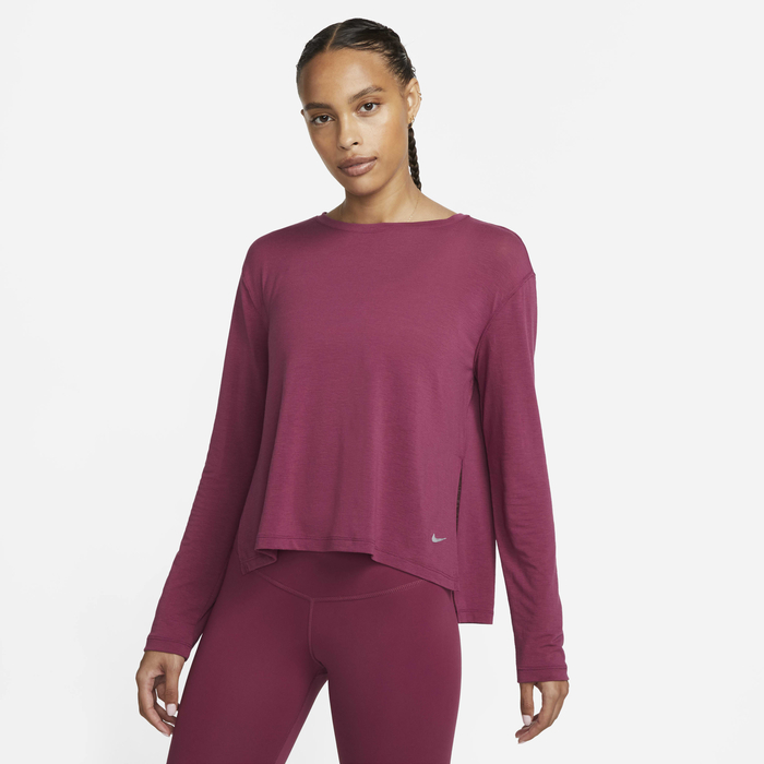 Buy Nike Yoga Dri-FIT Women's Long-Sleeve Top Rosewood/Particle