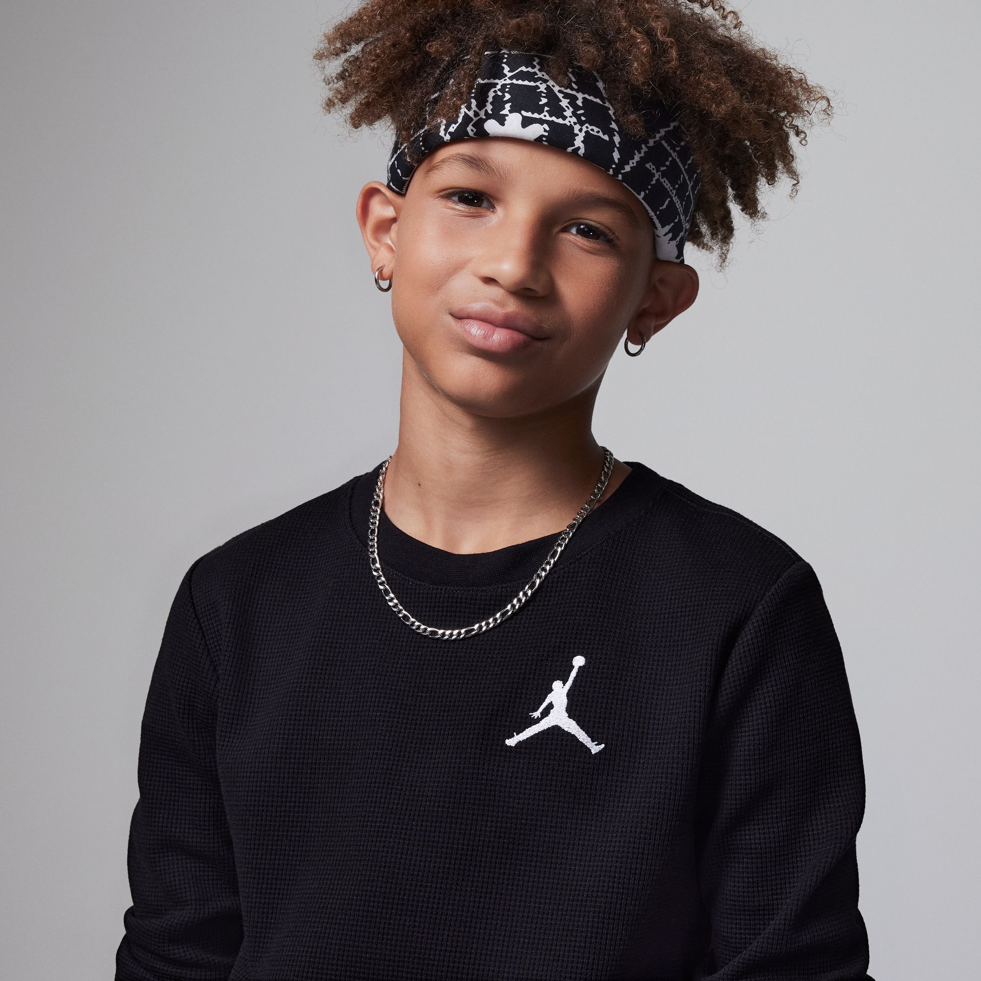 Jordan MJ Essentials Waffle Knit Long Sleeve Tee image number 1