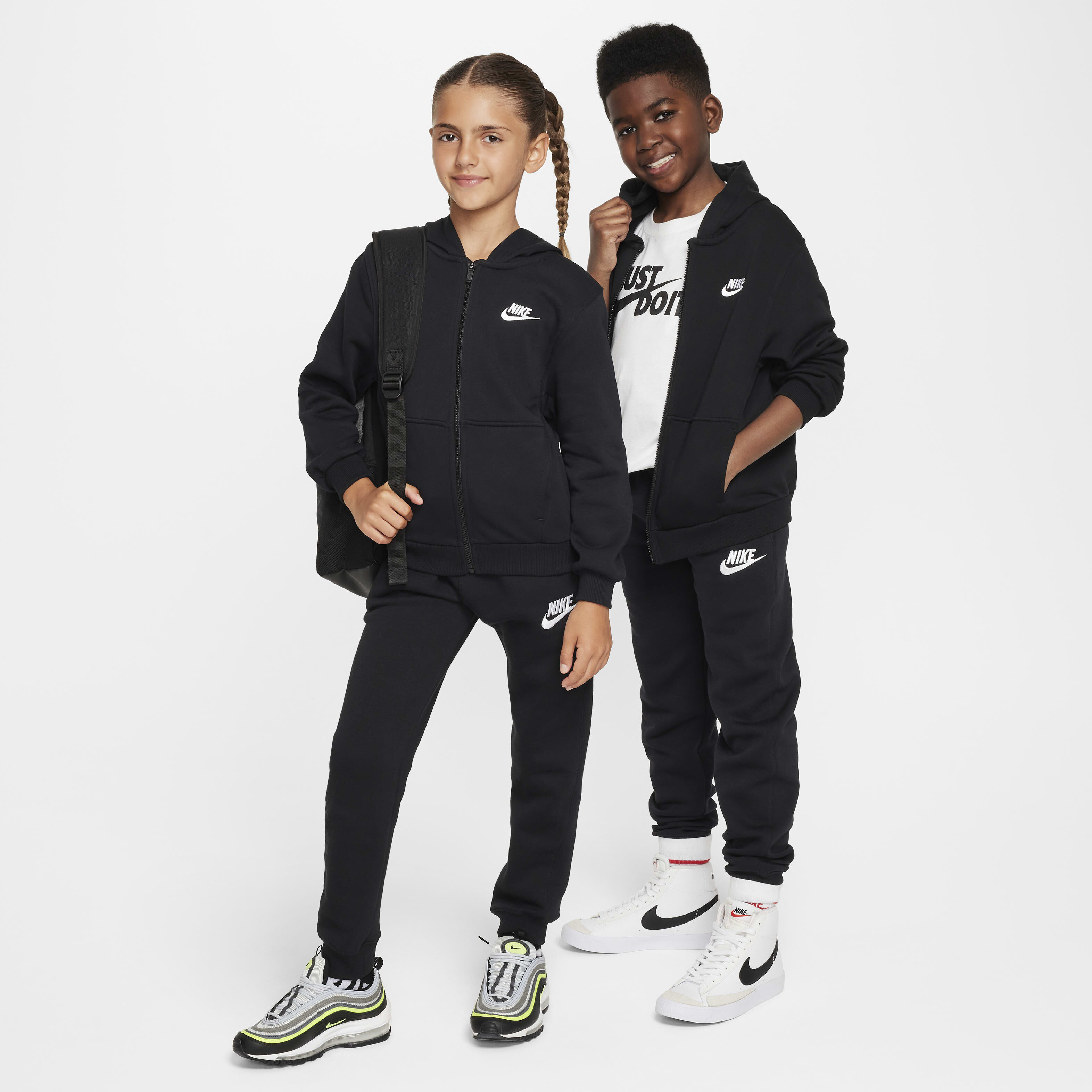 Buy Nike Club Fleece Older Kids French Terry Full Zip Hoodie Nike Qatar Official
