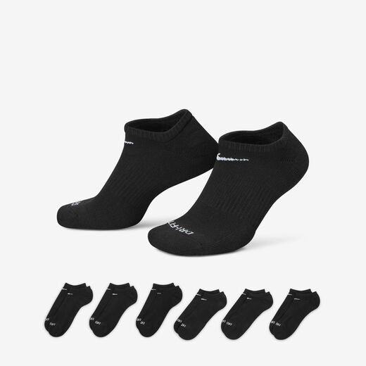 Men's Accessories & Equipment Sale-Nike, Nike Everyday Plus Cushioned, Training No-Show Socks (6 Pairs)