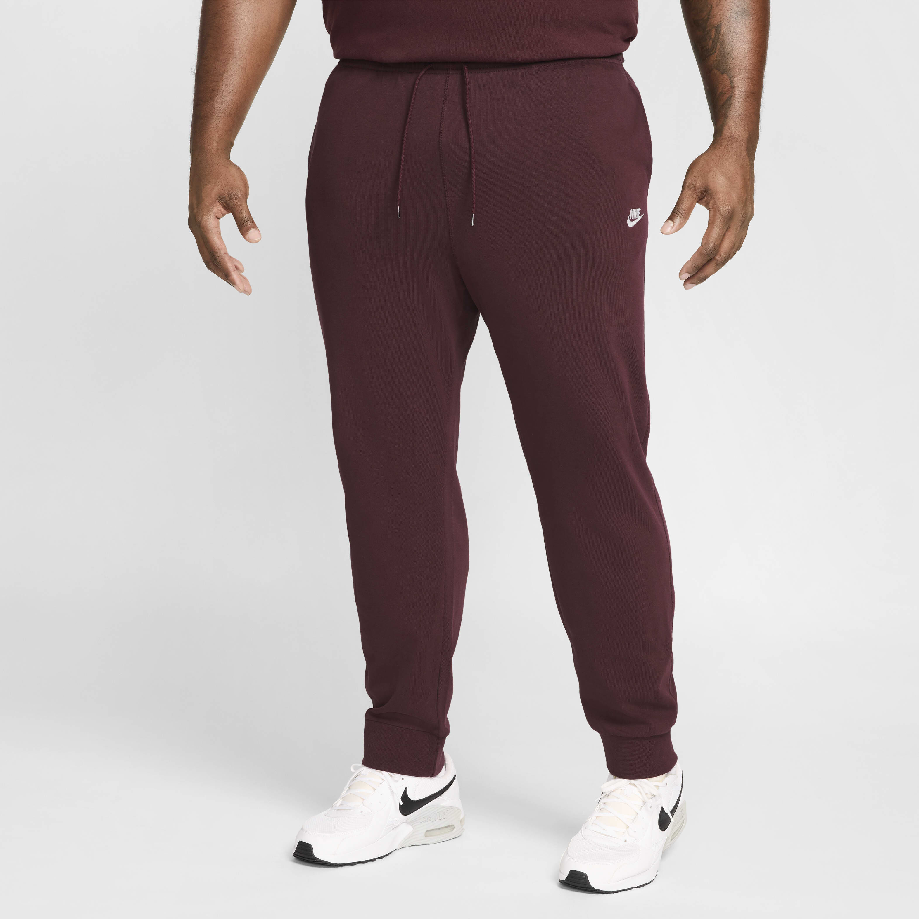 Burgundy nike sweatpants mens top