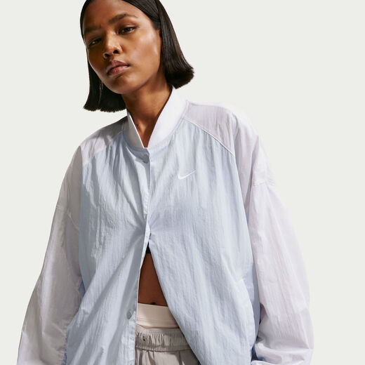 جاكيتات بأكمام وبلا أكمام للأطفال-نايكي, نايكي سبورتسوير, جاكيت فارستي واسع للنساء