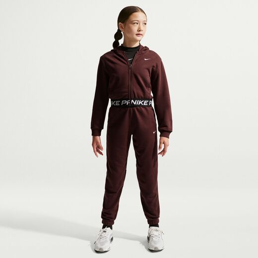 Training & Gym Hoodies & Sweatshirts-Nike, Nike Pro Fleece, Older Kids' (Girls') Dri-FIT Full-Zip Hoodie