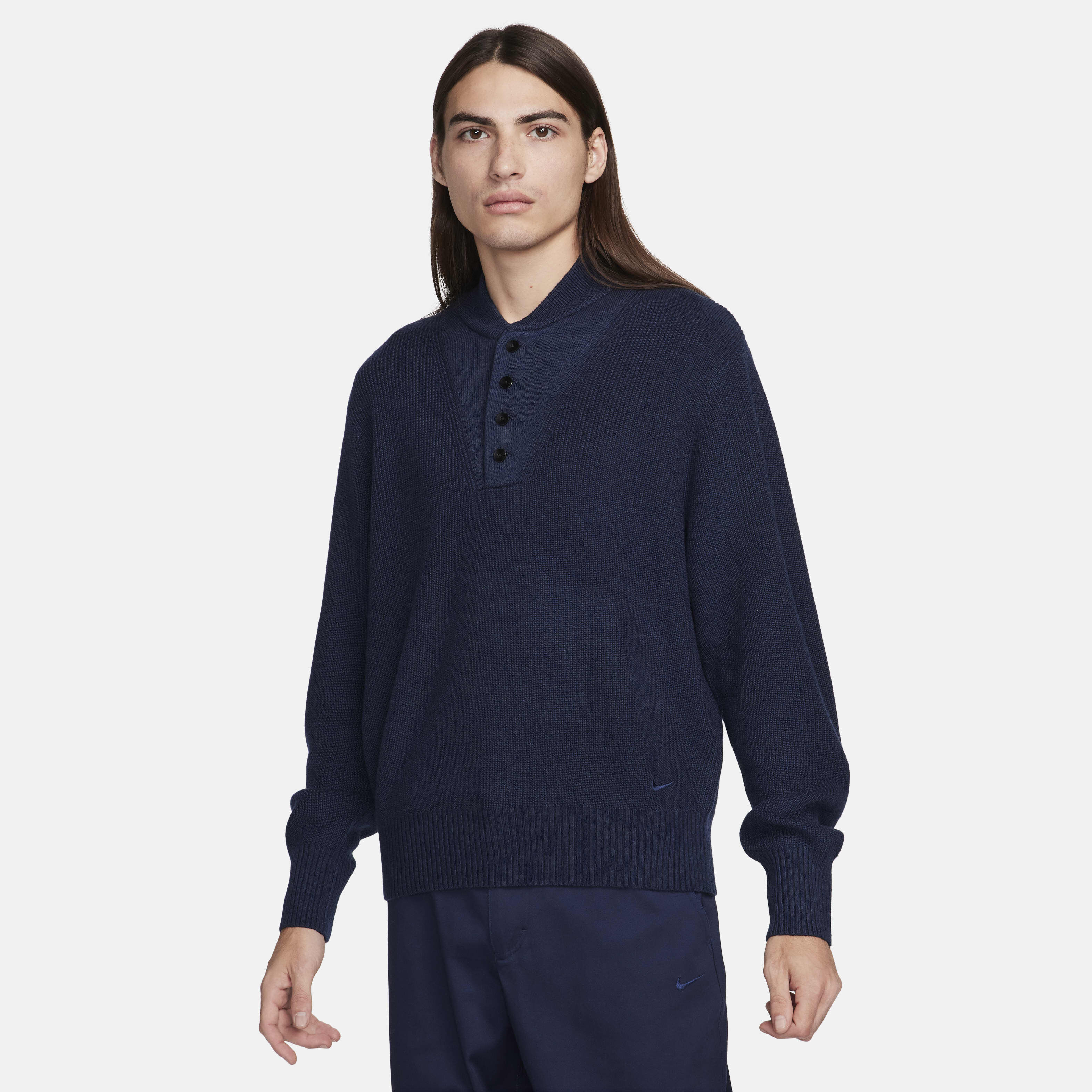 Buy Nike Life Men s Long Sleeve Military Henley Jumper Nike Qatar Official