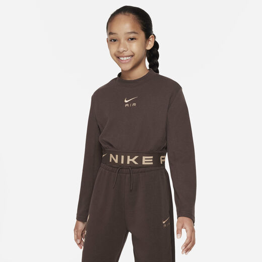 T-Shirts & Tops-Nike, Nike Air, Older Kids' (Girls') Long-Sleeve Top
