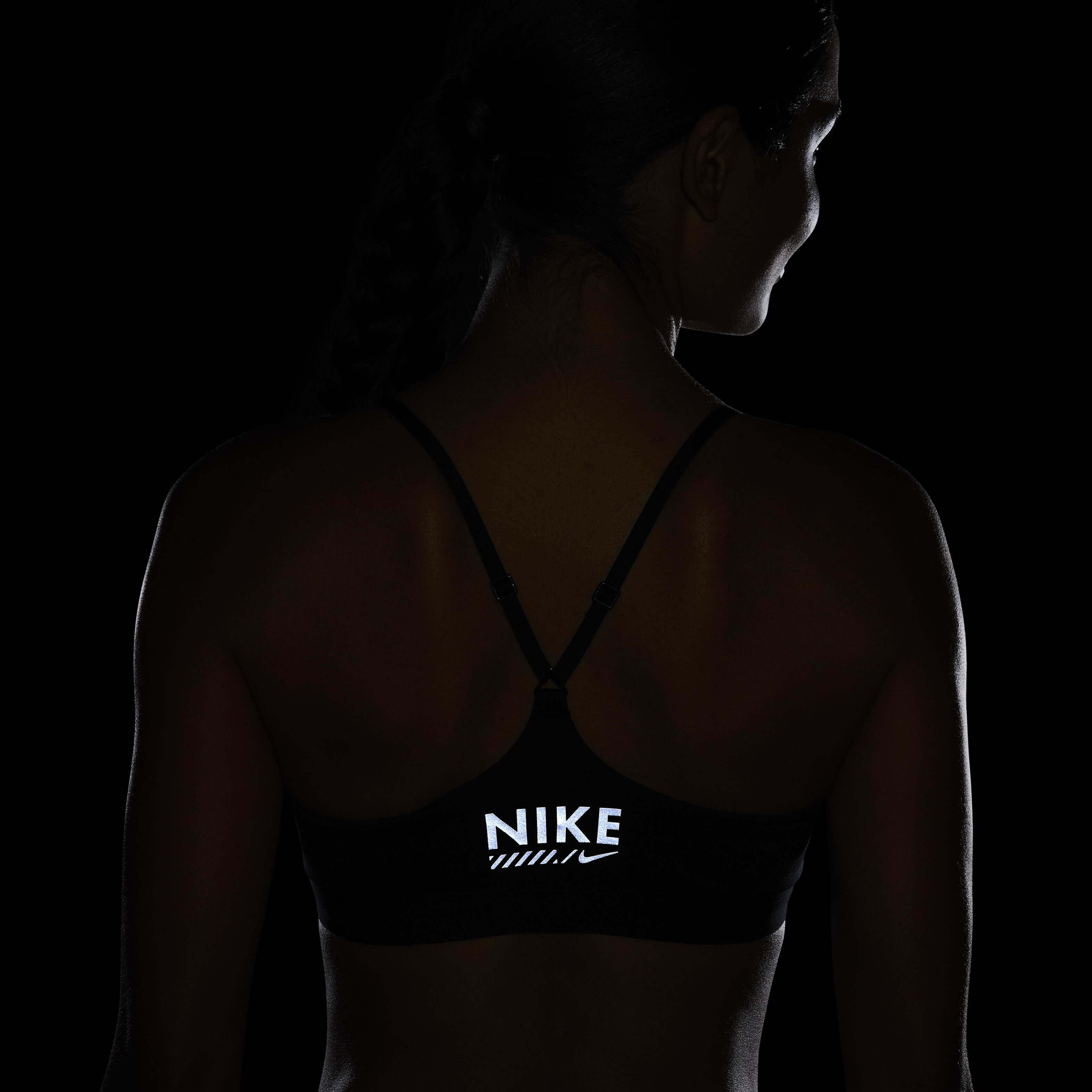 Nike training indy light bra in black cheap