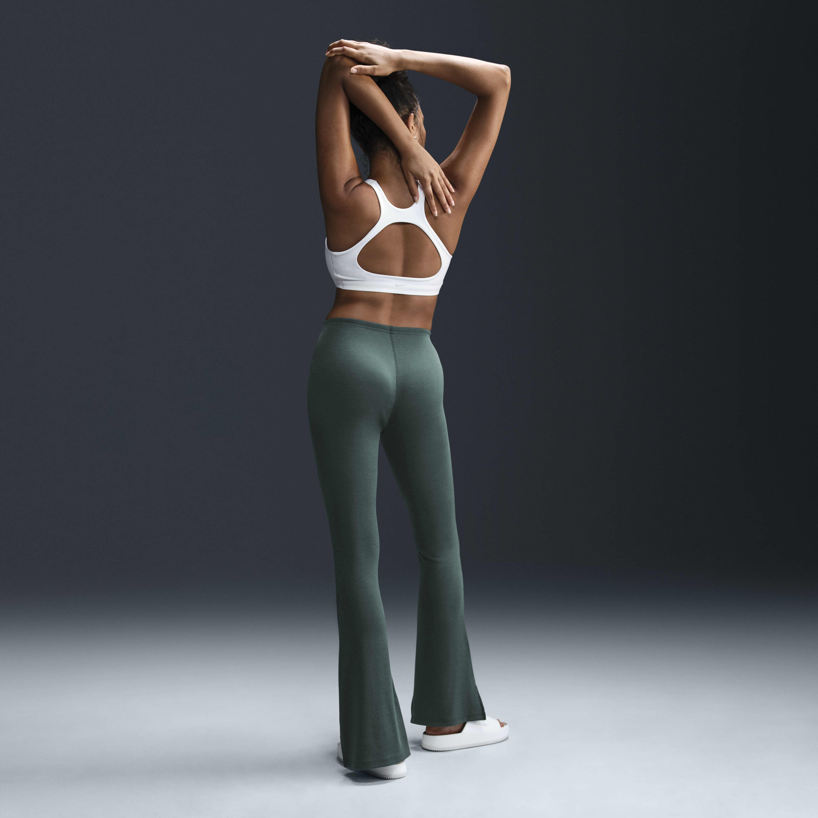 Buy Nike Sportswear Chill Knit Women s Tight Mini Rib Flared Leggings Nike Qatar Official