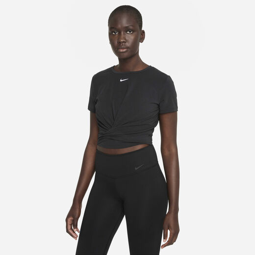 Nike Women - T-Shirts & Tops-Nike, Nike Dri-FIT One Luxe, Women's Twist Cropped Short-Sleeve Top