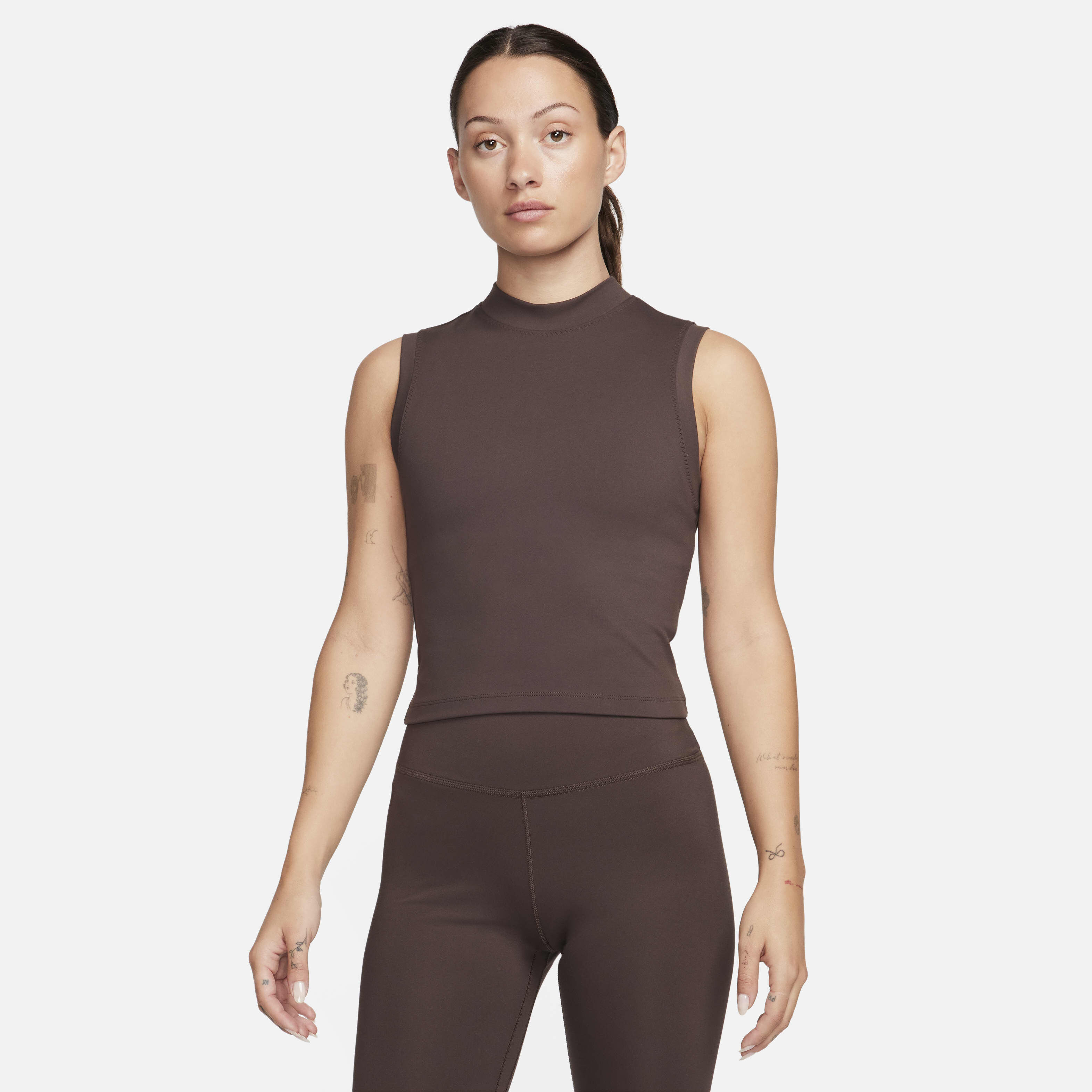 Buy Nike One Fitted Women s Dri FIT Mock Neck Cropped Tank Top Nike Qatar Official