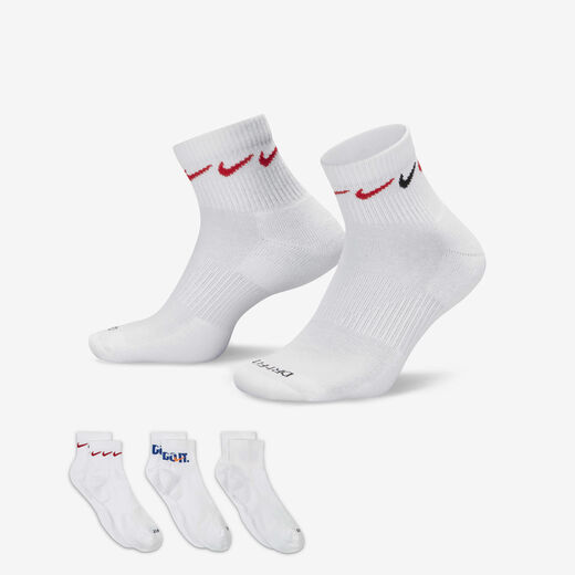 Socks-Nike, Nike Everyday Plus Cushioned, Training Ankle Socks (3 Pairs)