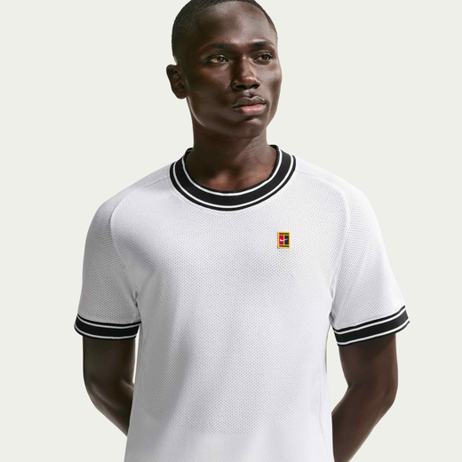 Tennis-Nike, NikeCourt Heritage, Men's Short-Sleeve Tennis Top
