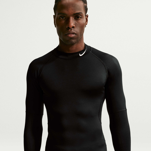 Men's Matching Sets-Nike, Nike Pro, Men's Dri-FIT Fitness Mock-Neck Long-Sleeve Top