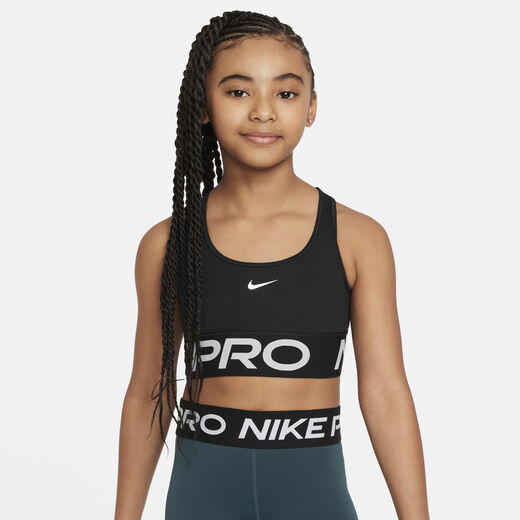 Sports Bras-Nike, Nike Pro Swoosh, Girls' Sports Bra