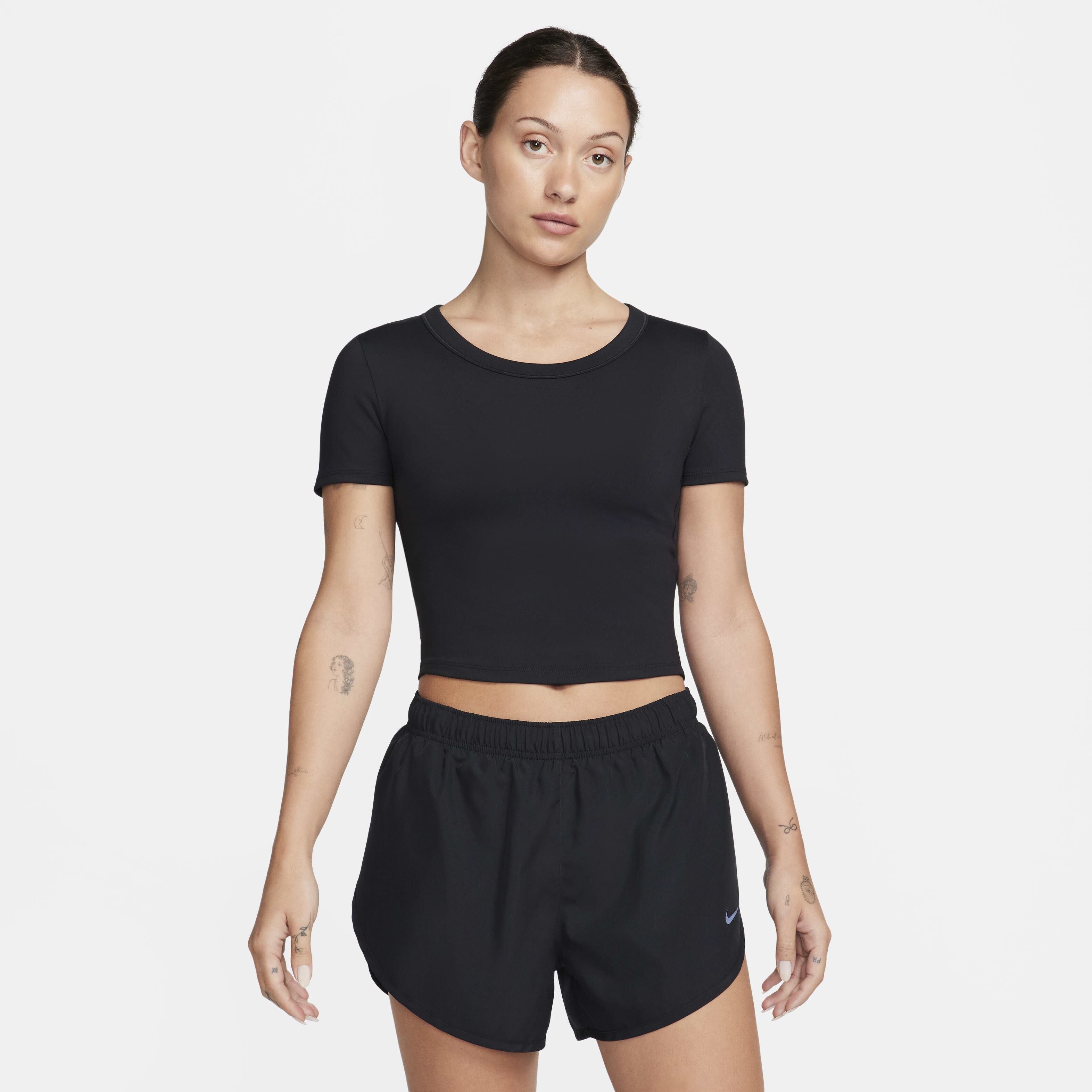 Buy Nike One Fitted Women s Dri FIT Short Sleeve Cropped Top Nike Qatar Official