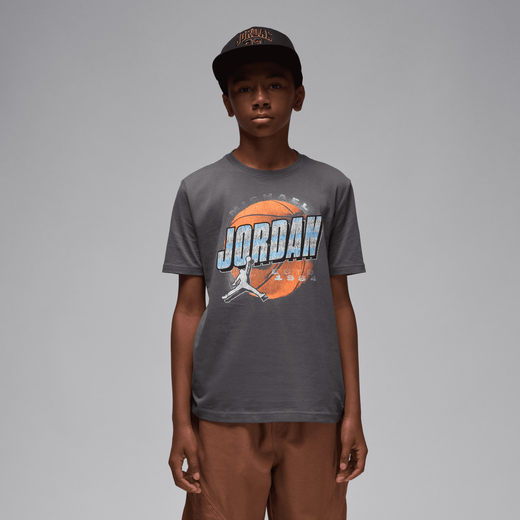 Kids' Tops & T-Shirts Sale-Nike, Jordan, Big Kids' Distressed Chrome T-Shirt