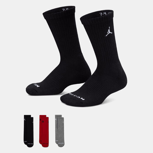 Kids' Socks-JRDN, Jordan, Big Kids' Baseline Crew Socks (3 Pairs)