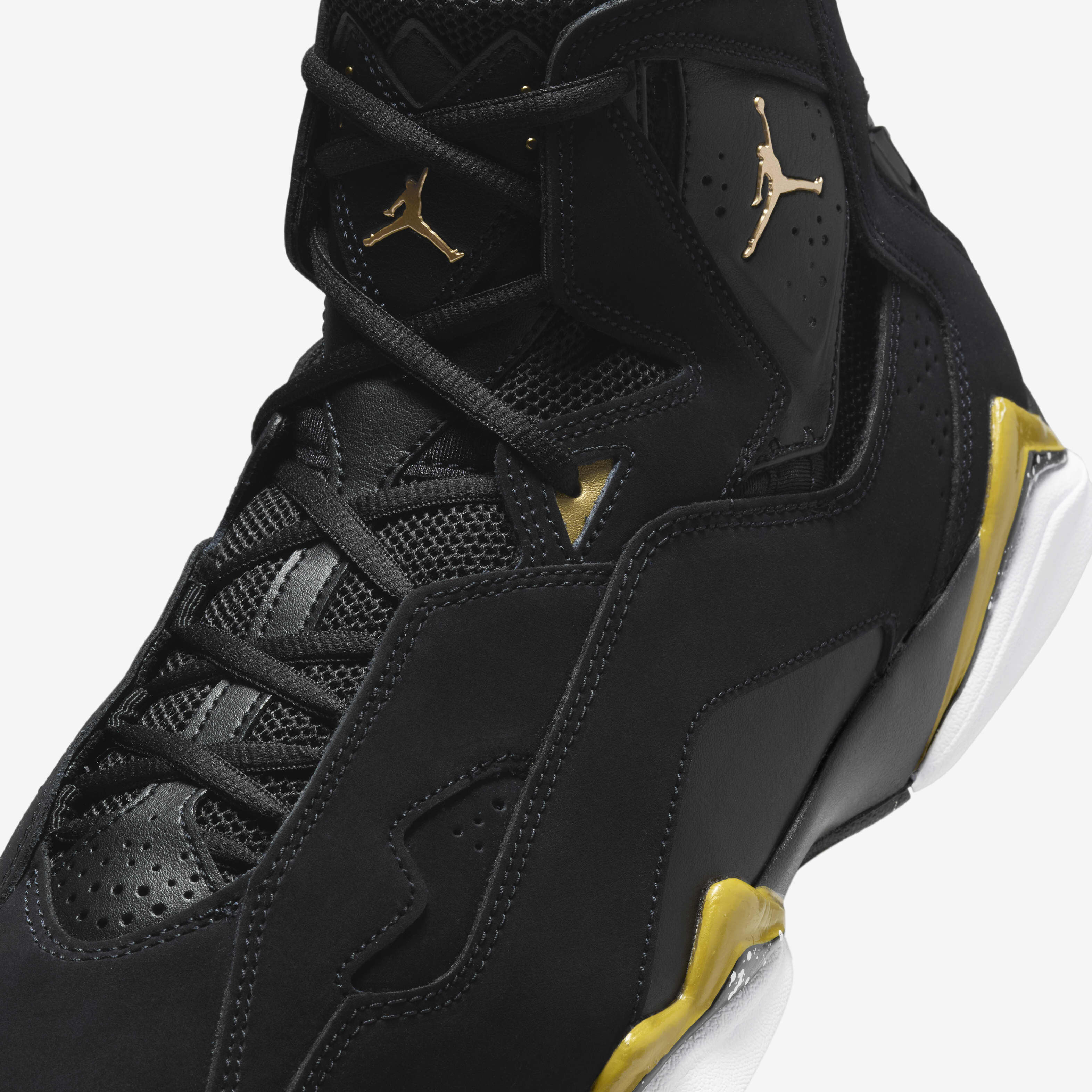 Buy Jordan True Flight Men's Shoes Black/White/Metallic Gold