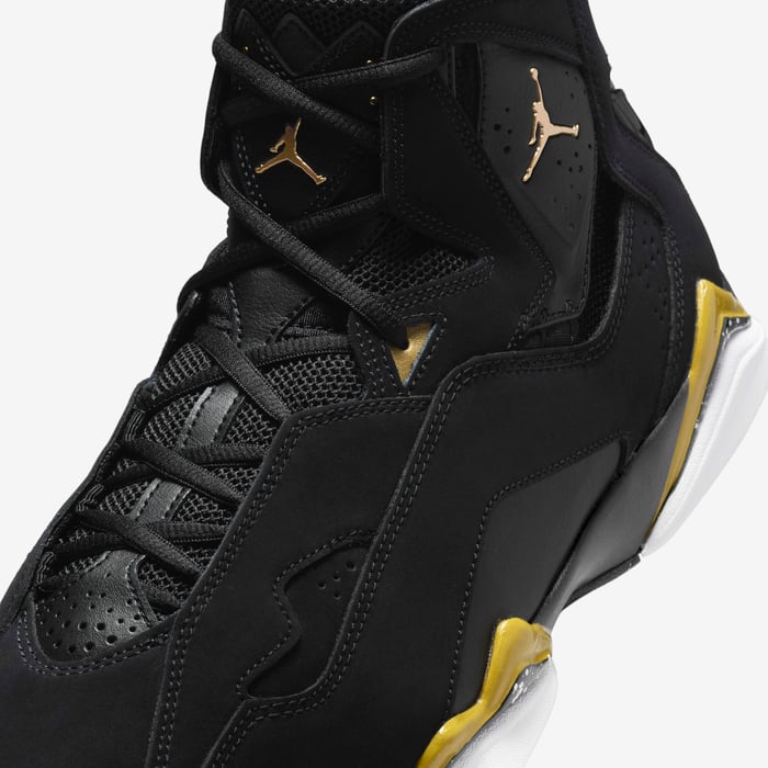 Buy Jordan True Flight Men's Shoes Black/White/Metallic Gold